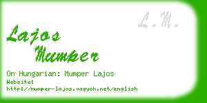 lajos mumper business card